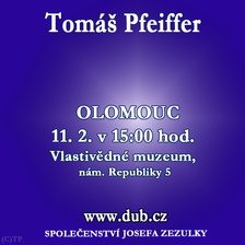 Přednáška - Tomáš Pfeiffer v Olomouci
